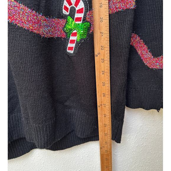 Forever 21 Plus 2X Black Sequin Ugly Christmas Sweater Dress - Picture 12 of 12